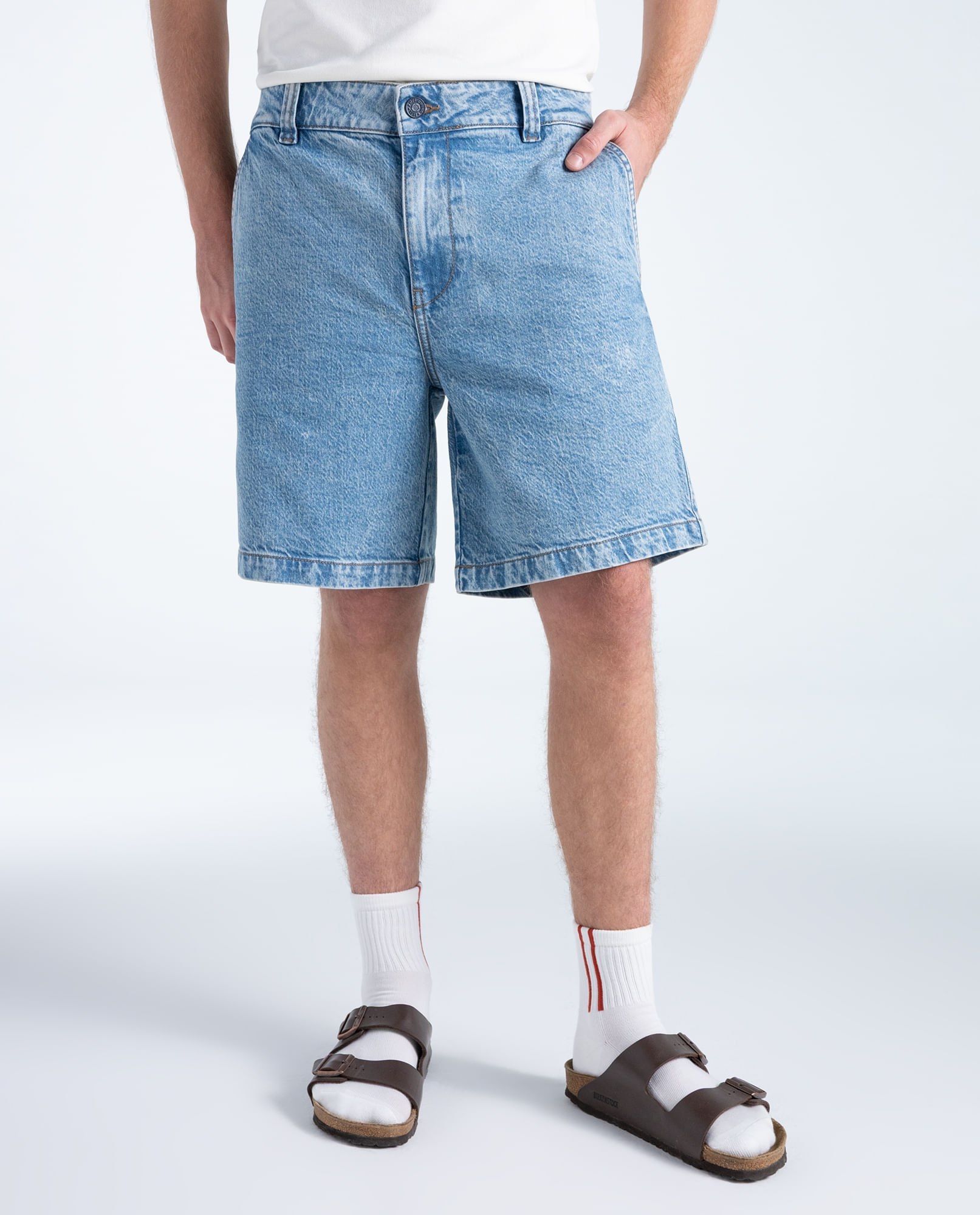Bermuda Regular Denim Medio