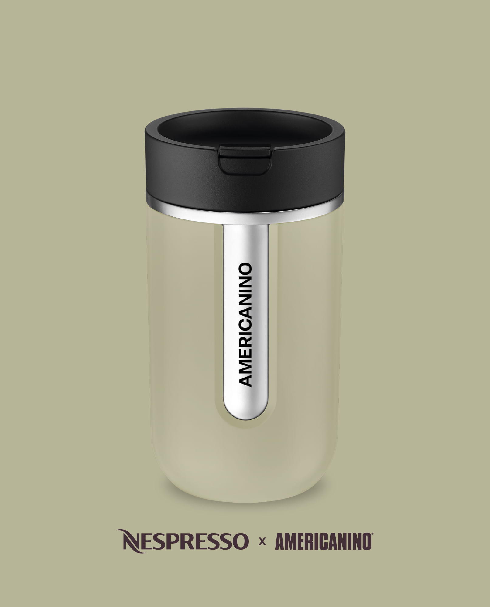 Vaso térmico acero logotipo grabado Nespresso x Americanino 300ml