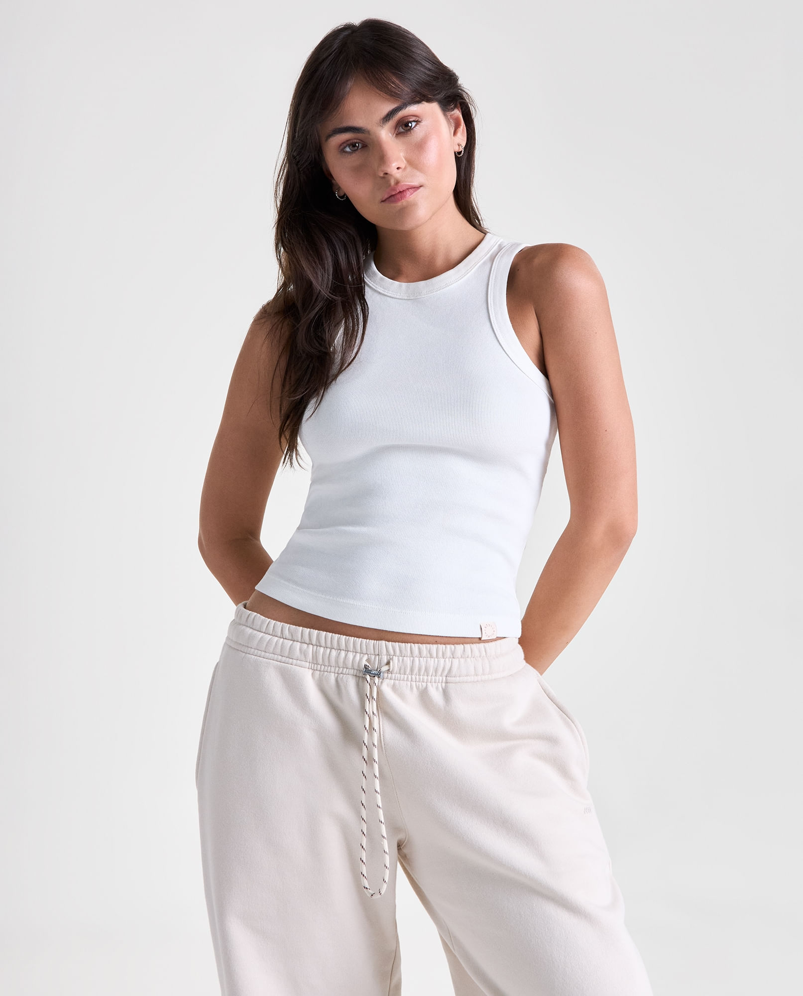 Camiseta manga sisa cuello redondo para mujer