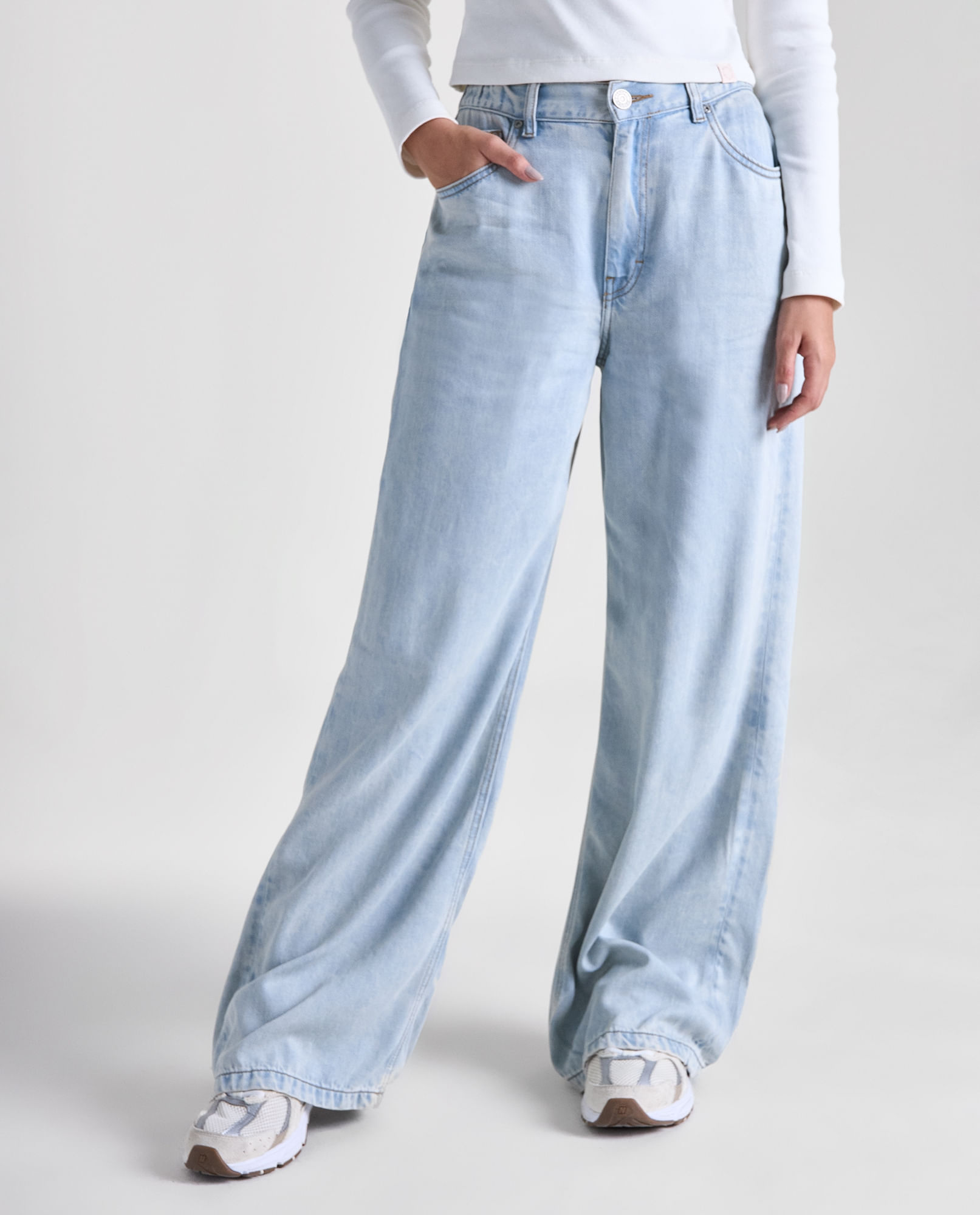 Jean Wide Leg tiro bajo para mujer