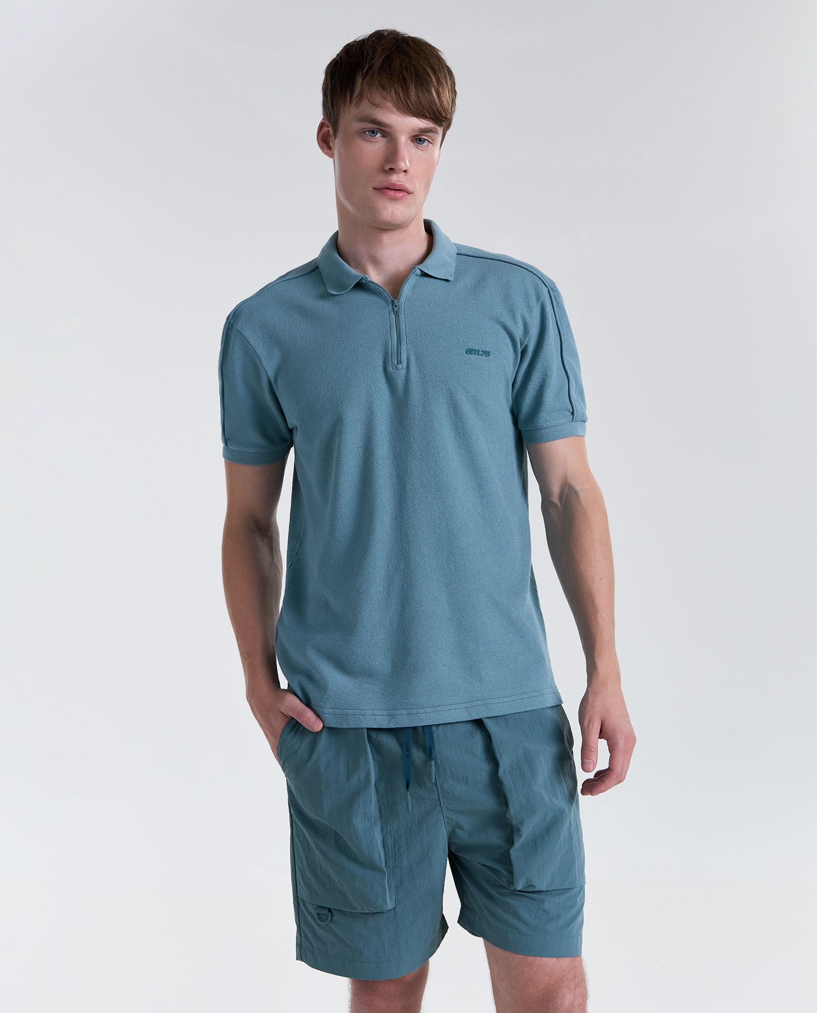 Camisa Polo manga corta cuello Polo para hombre