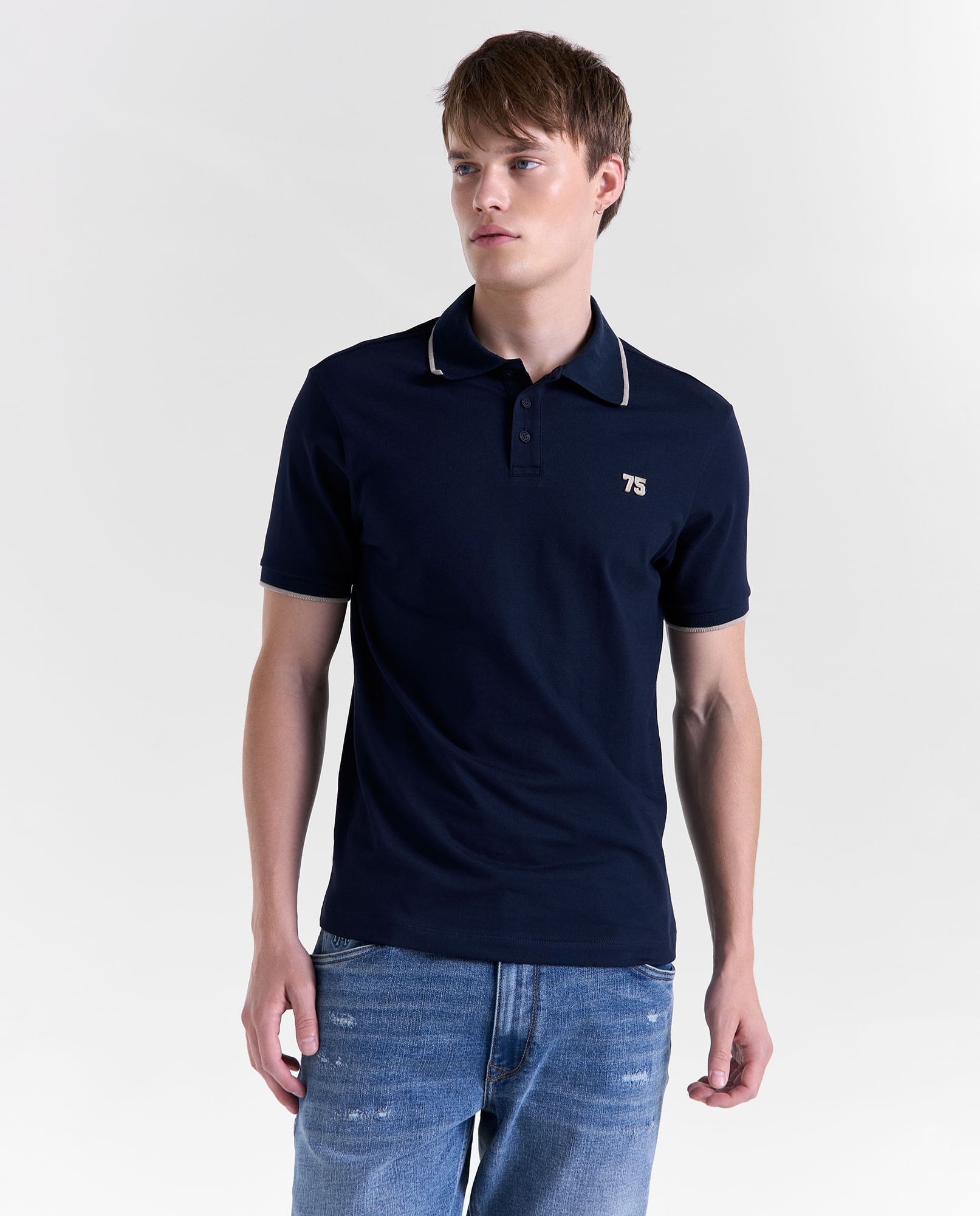 Polo manga corta cuello polo para hombre