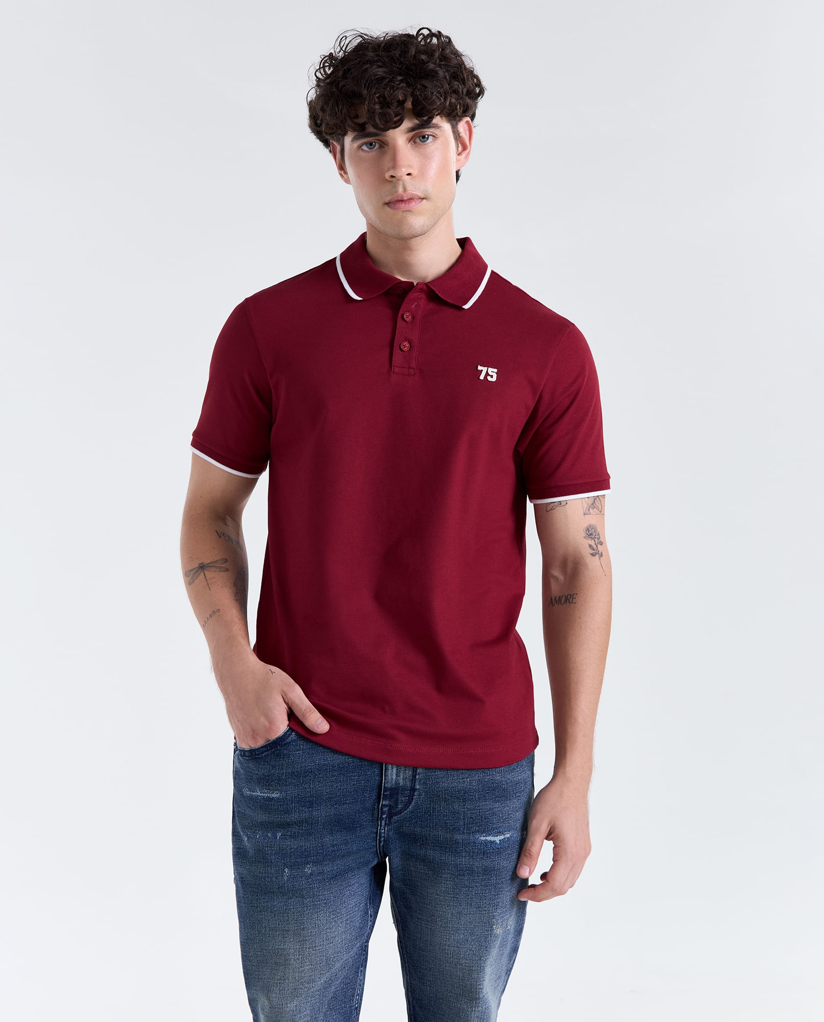 Polo manga corta cuello polo para hombre