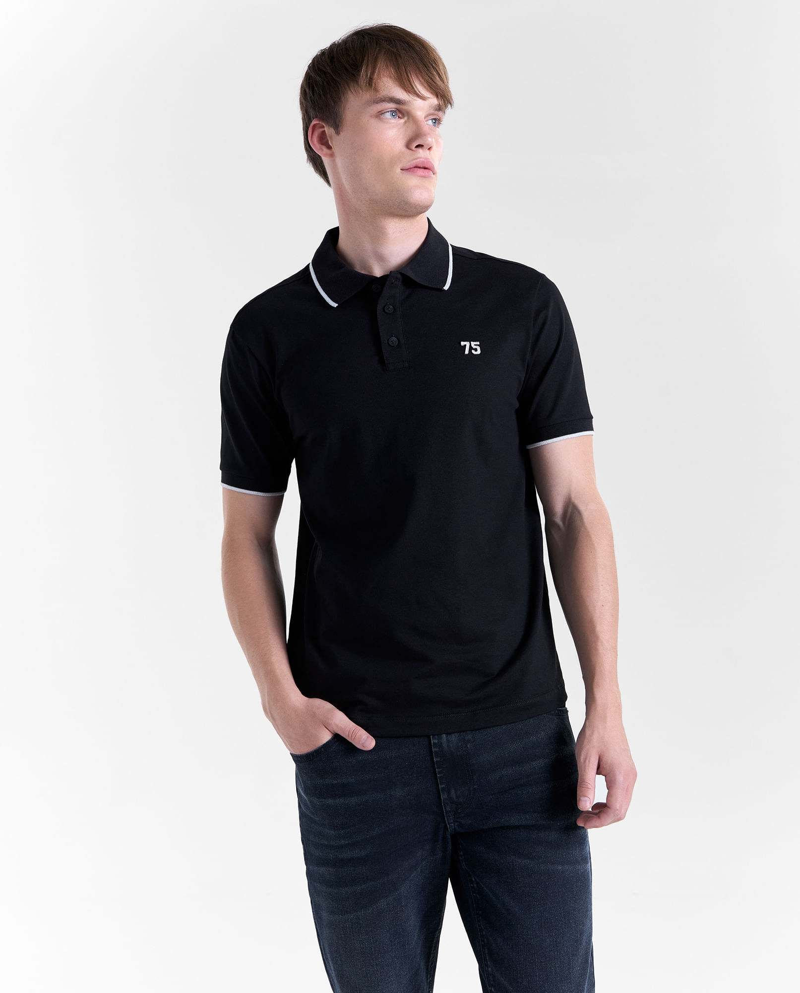 Polo manga corta cuello polo para hombre