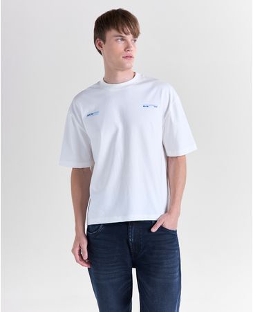 Camiseta oversize manga corta cuello redondo para hombre