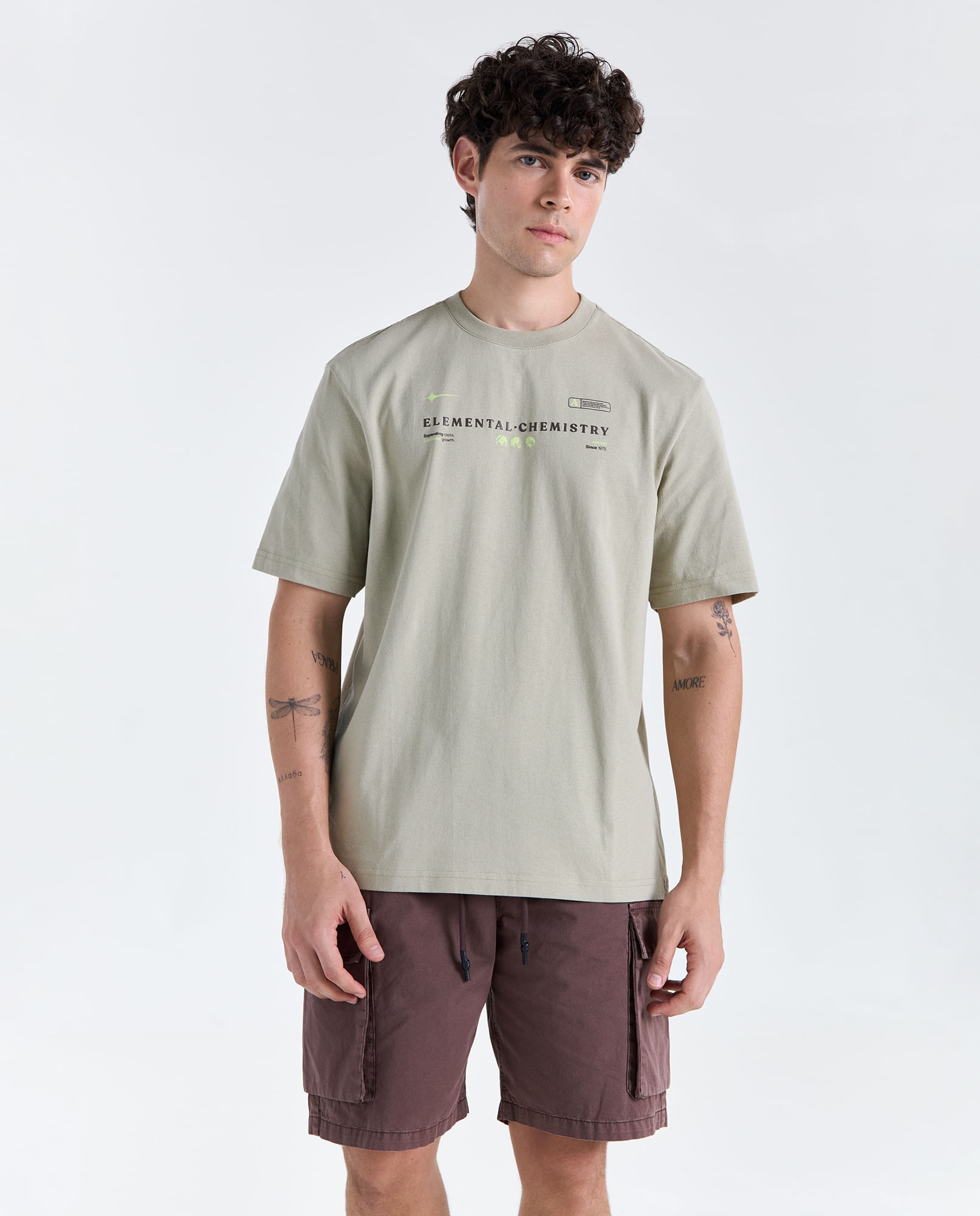 Camiseta manga corta cuello redondo para hombre