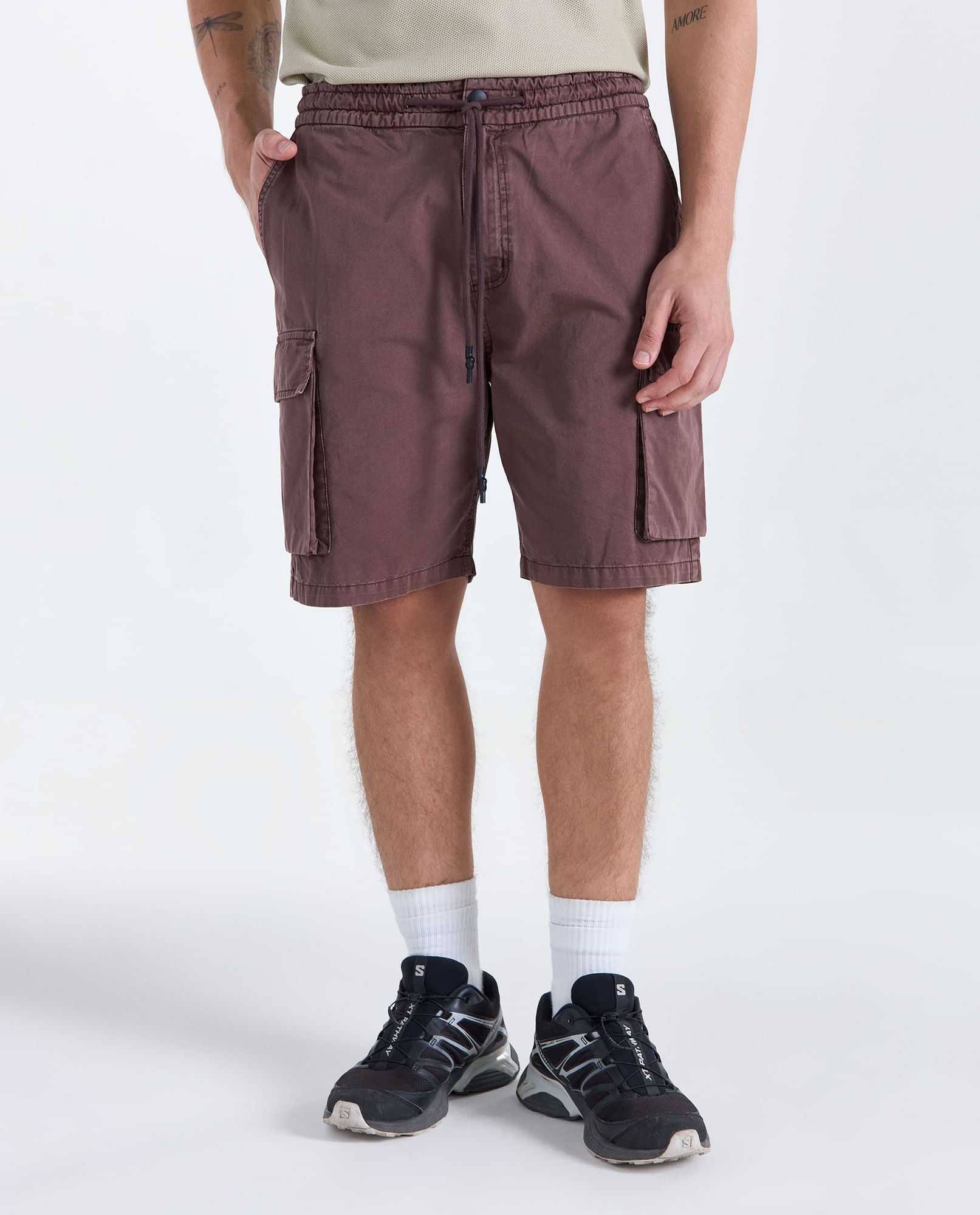 Bermuda cargo algodón para hombre
