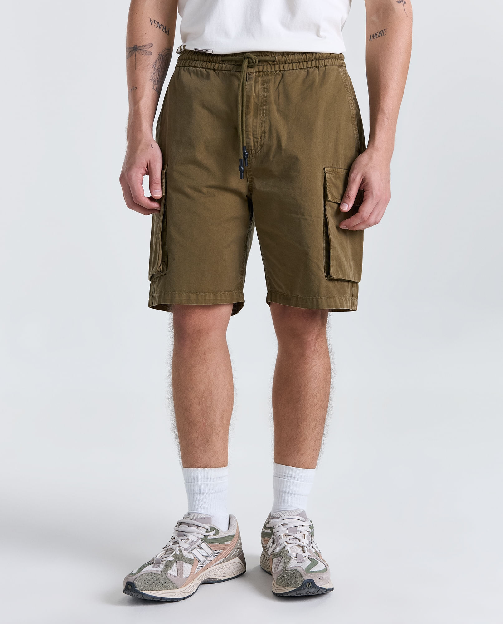 Bermuda cargo algodón para hombre