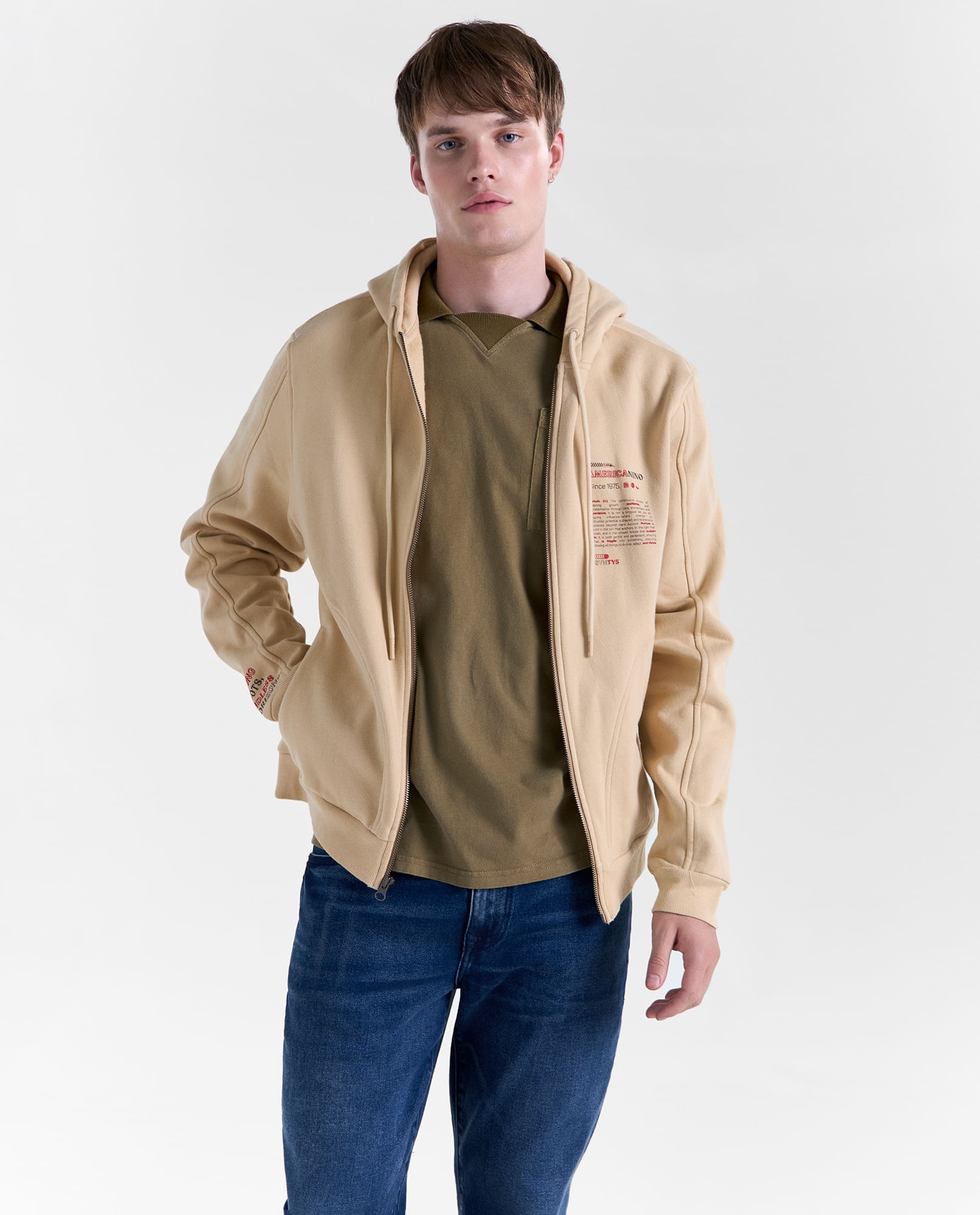 Buzo abierto regular para hombre