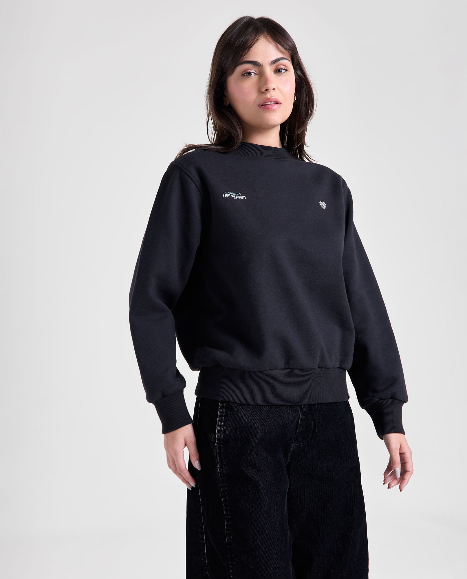 Camisa regular cuello redondo para mujer
