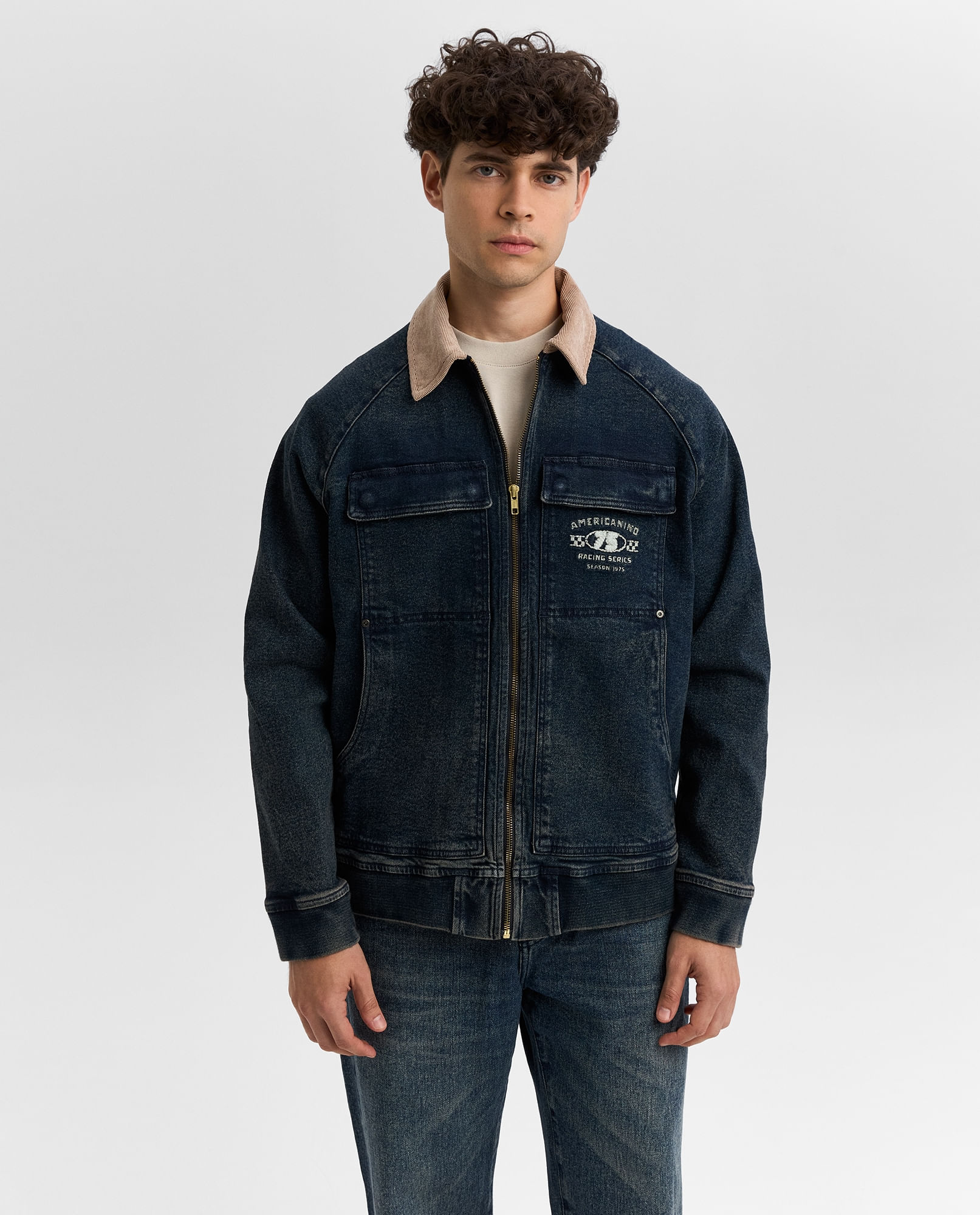Chaqueta cuello alto para hombre