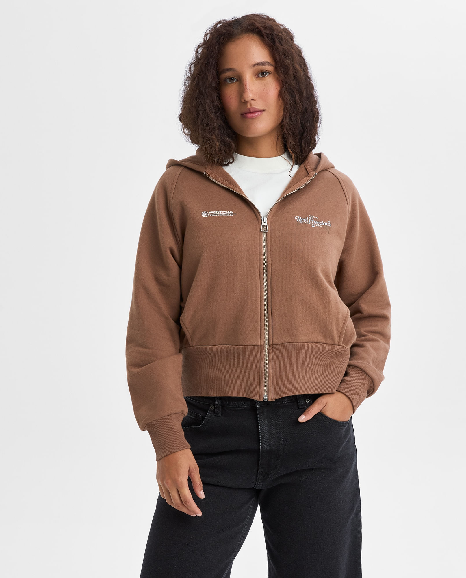 Buzo regular cuello redondo para mujer