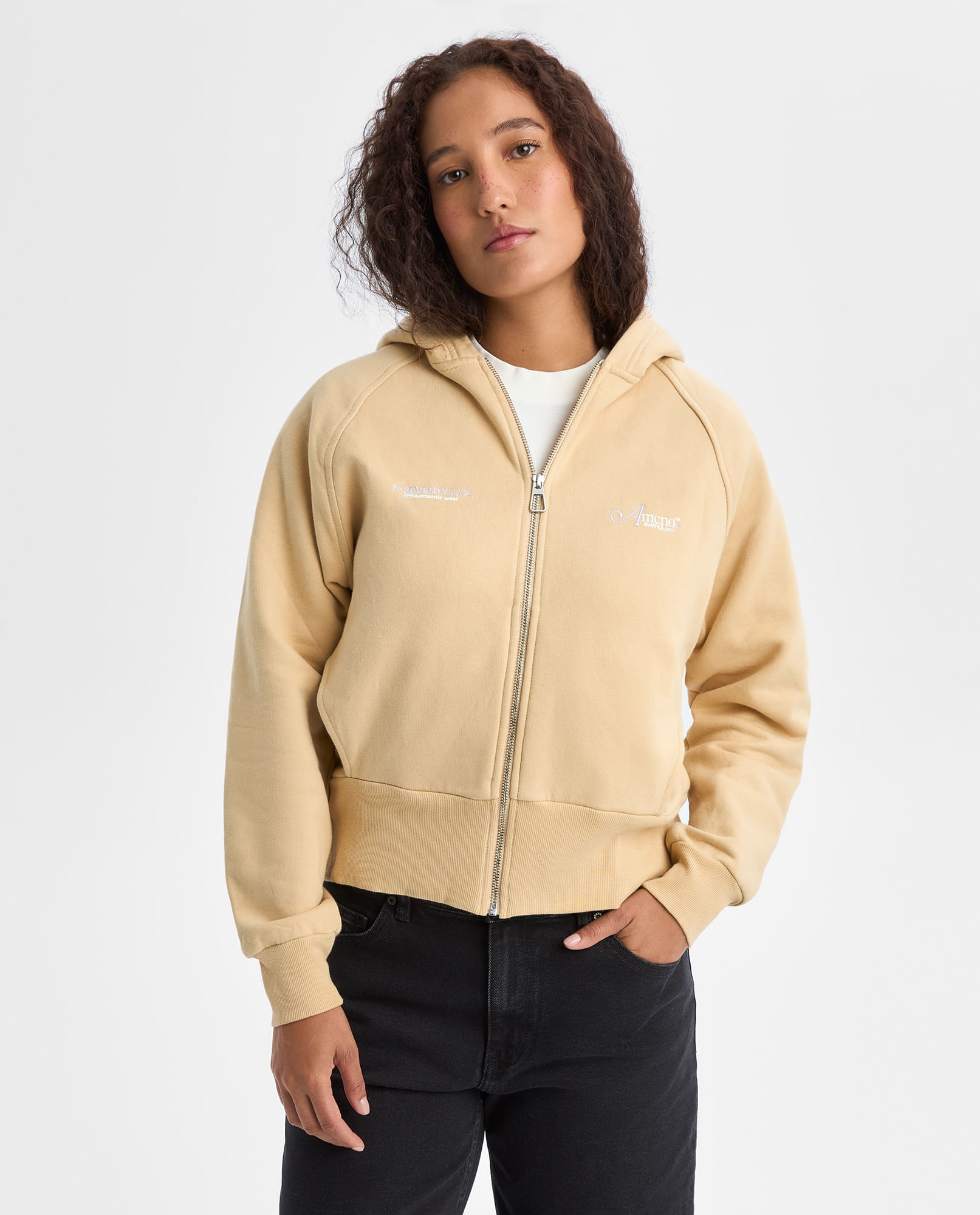 Buzo regular cuello redondo para mujer