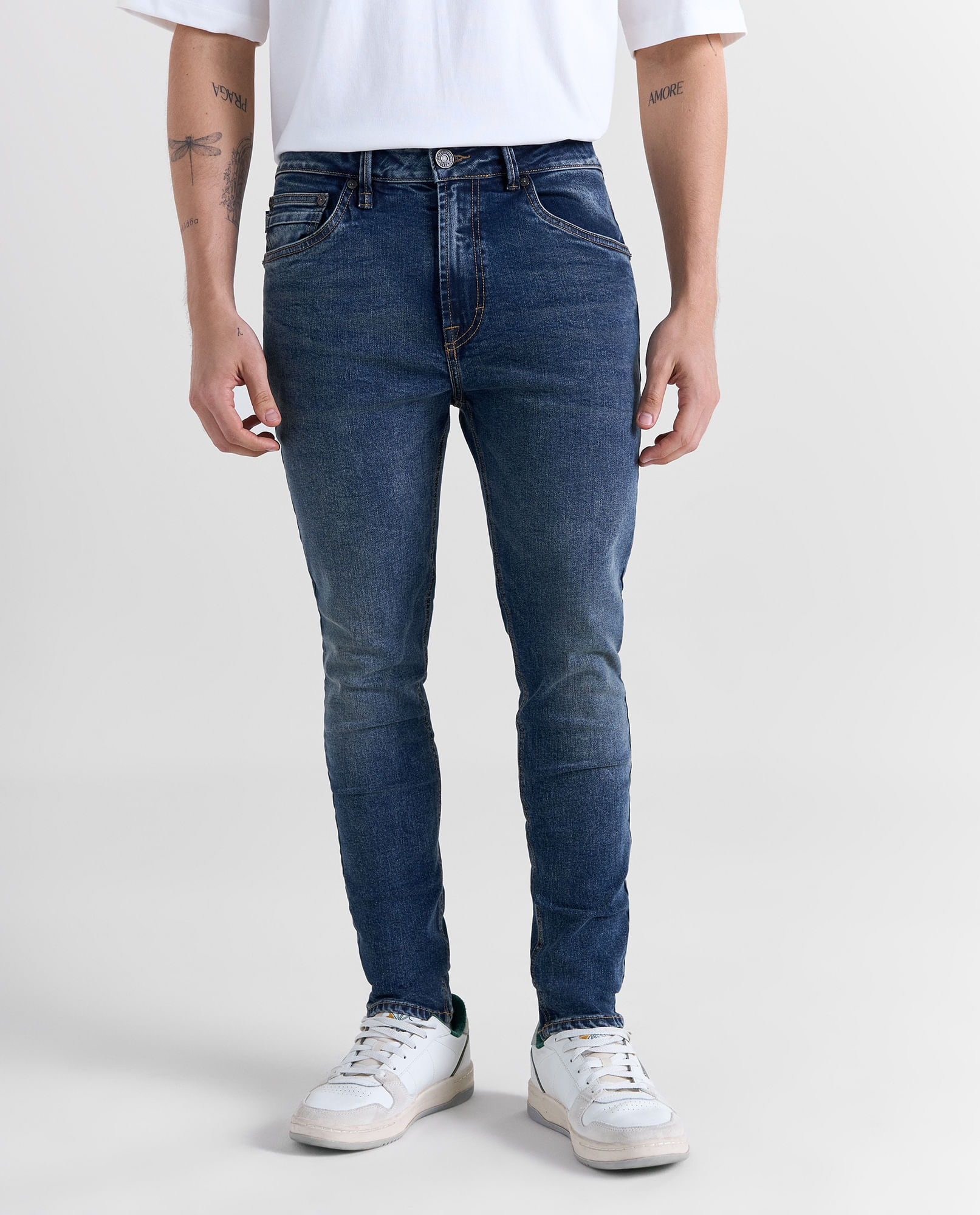 Jean Skinny bajo para hombre