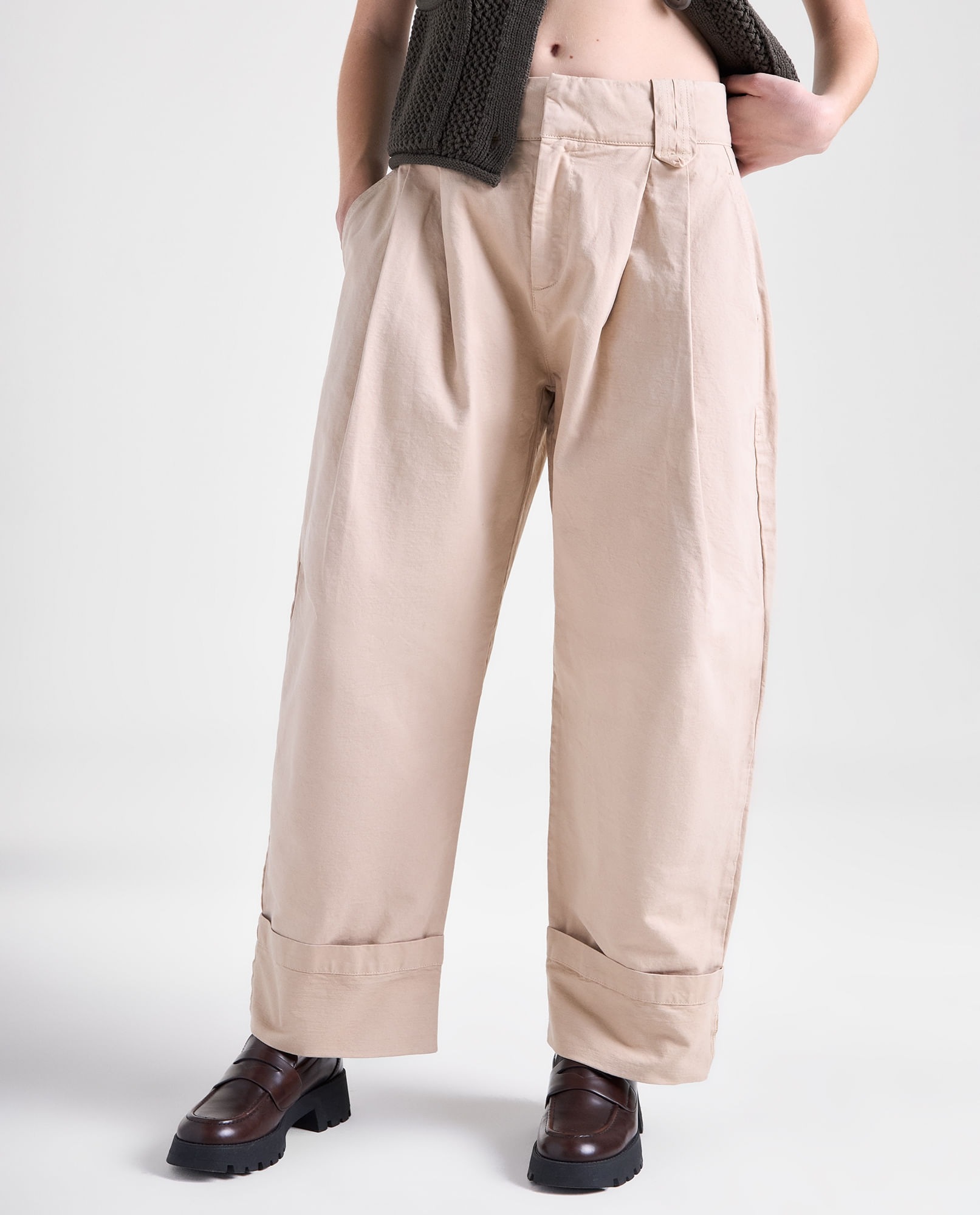 Pantalón Straight medio para mujer