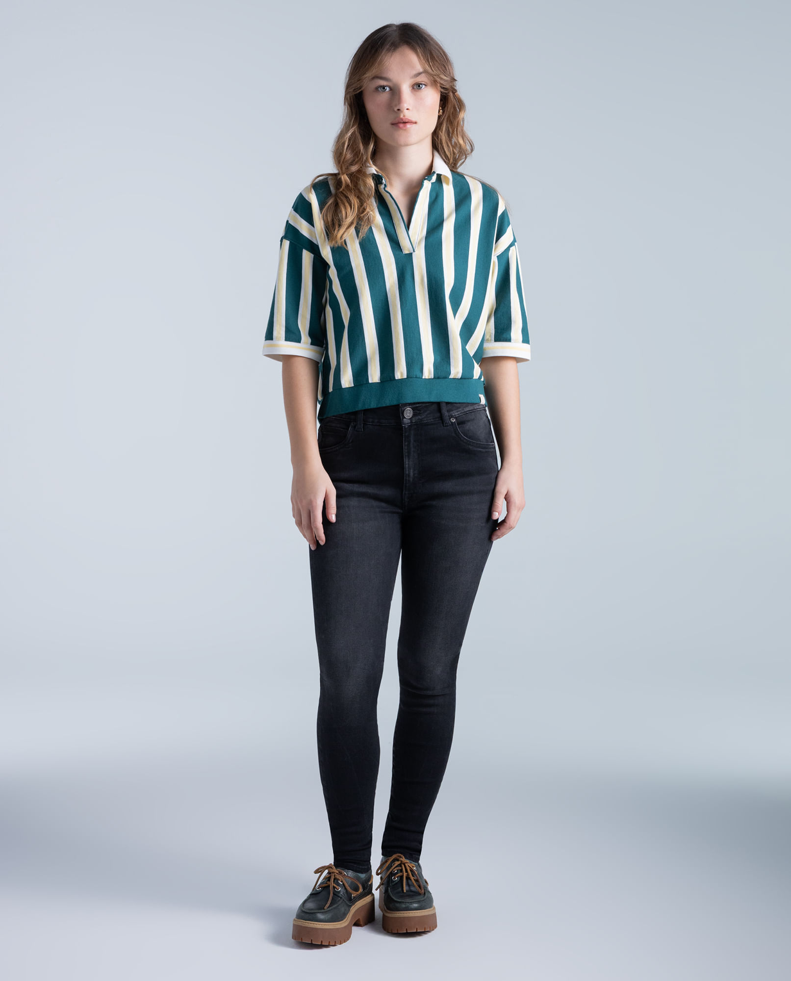 Jean Skinny tiro alto para mujer