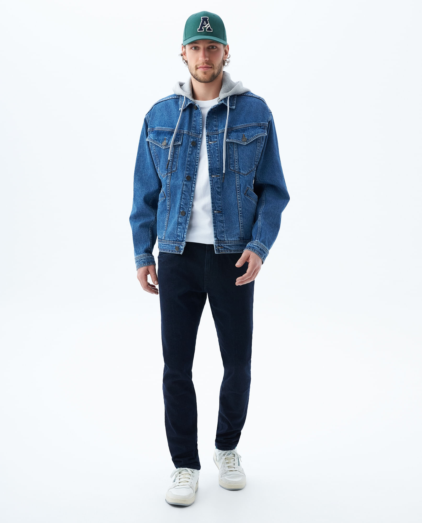 Jean Slim fit bota recta para hombre