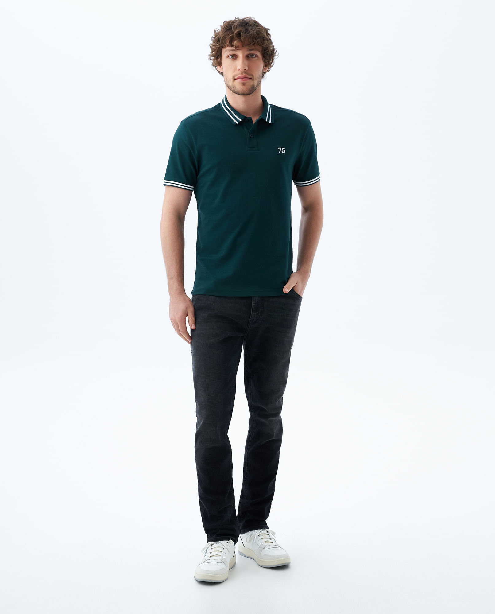 Jean Tapered negro para hombre