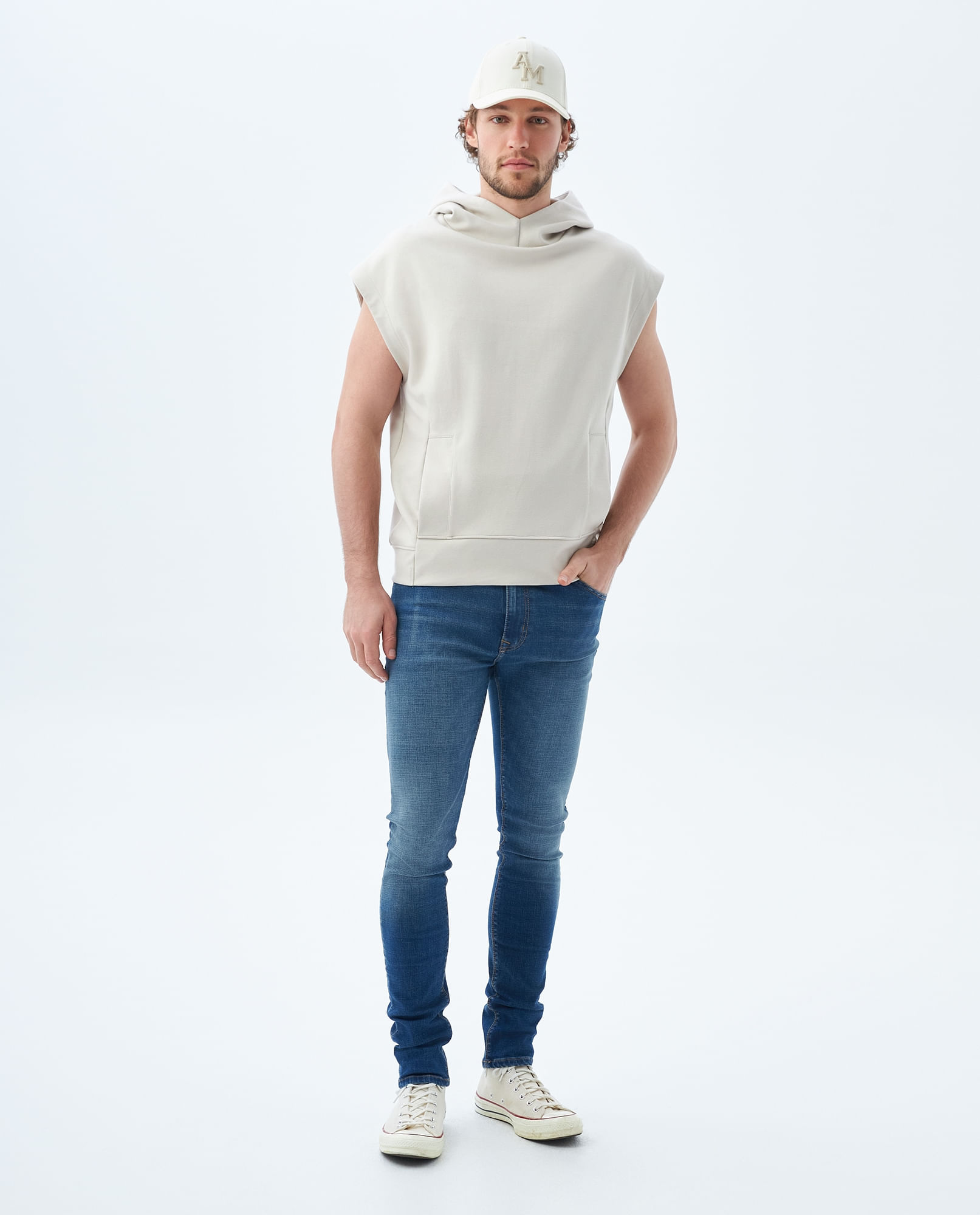 Jean Tapered cinco bolsillos para hombre