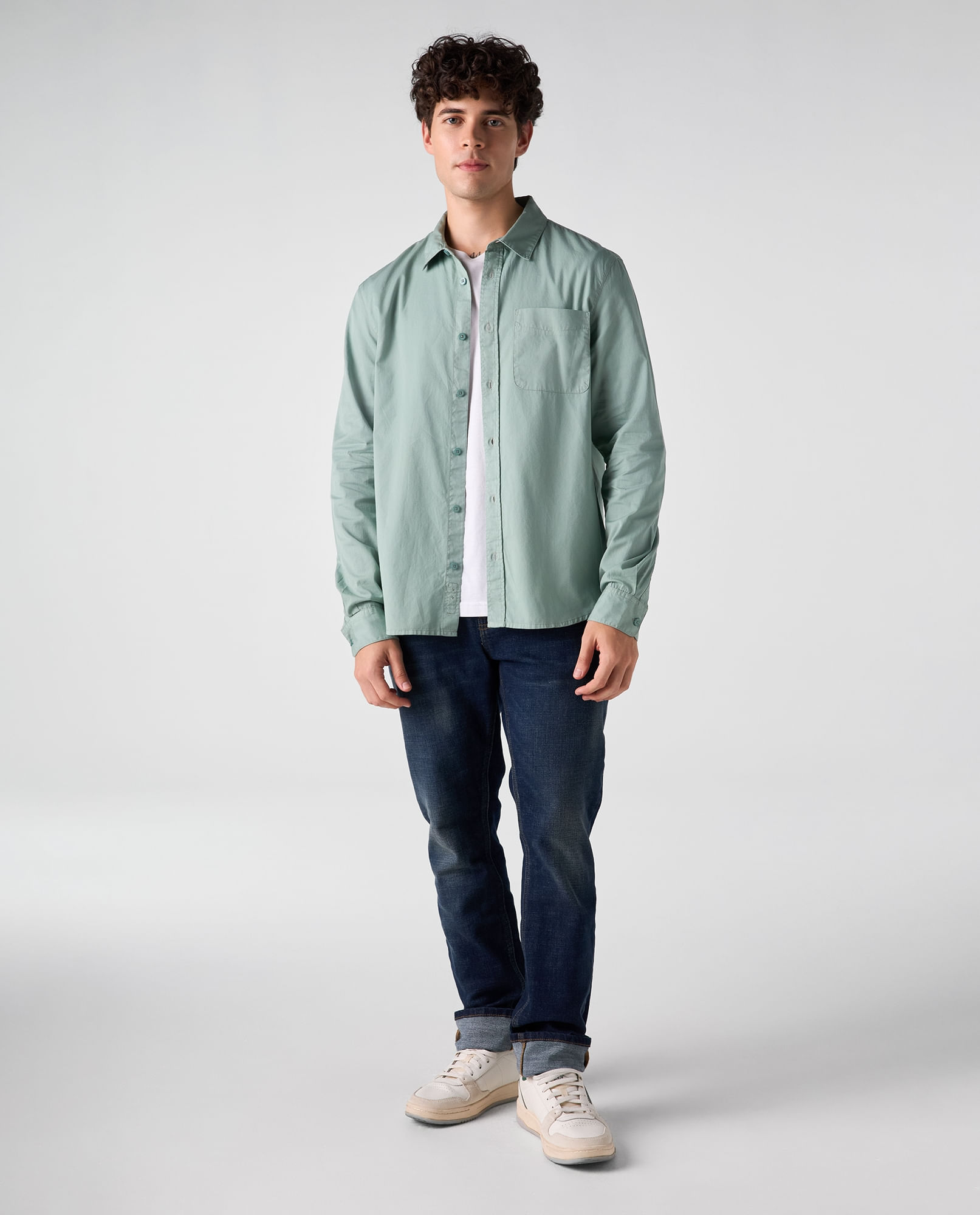 Jean Tapered tiro largo para hombre