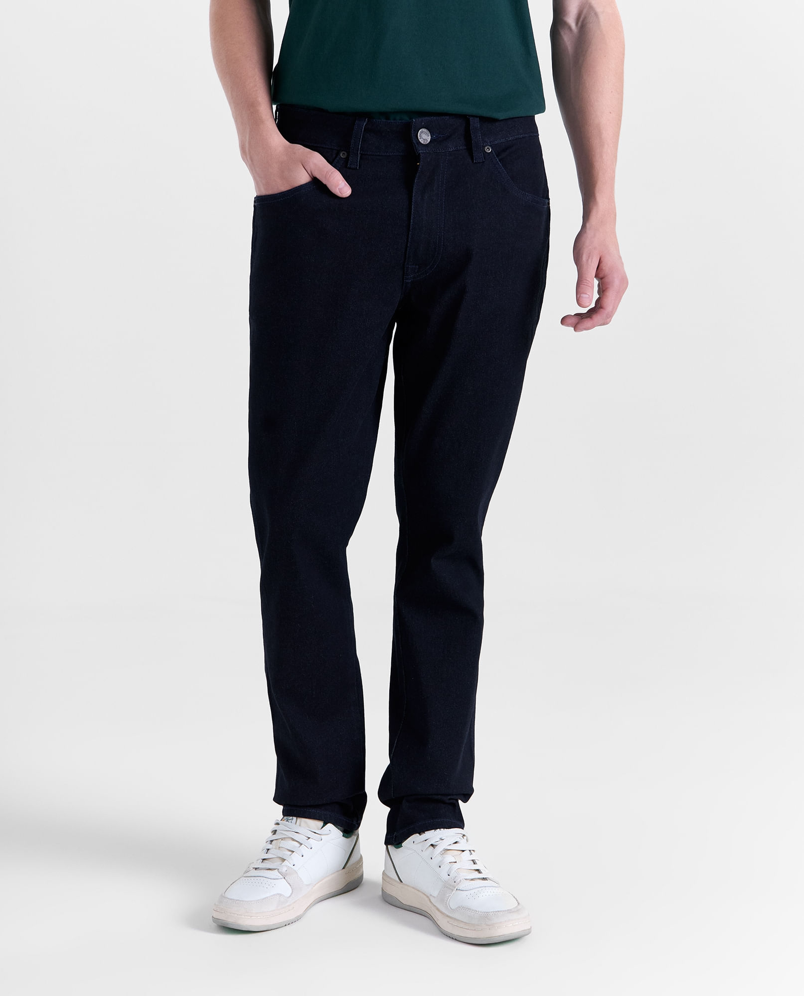 Jean Slim tiro bajo para hombre