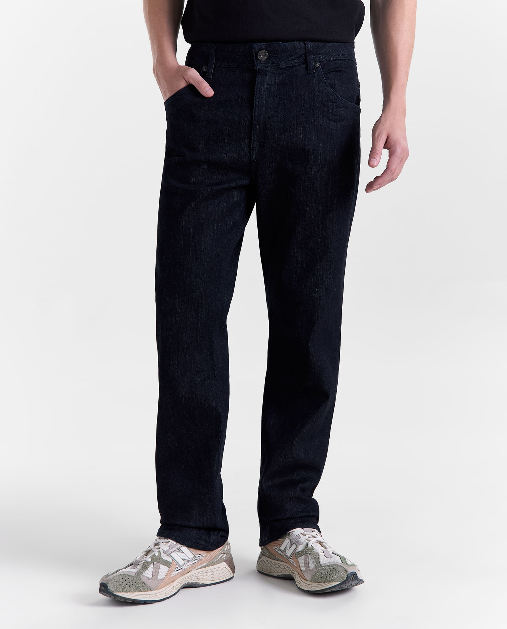 Jean Slim and Straight Tiro Medio para hombre