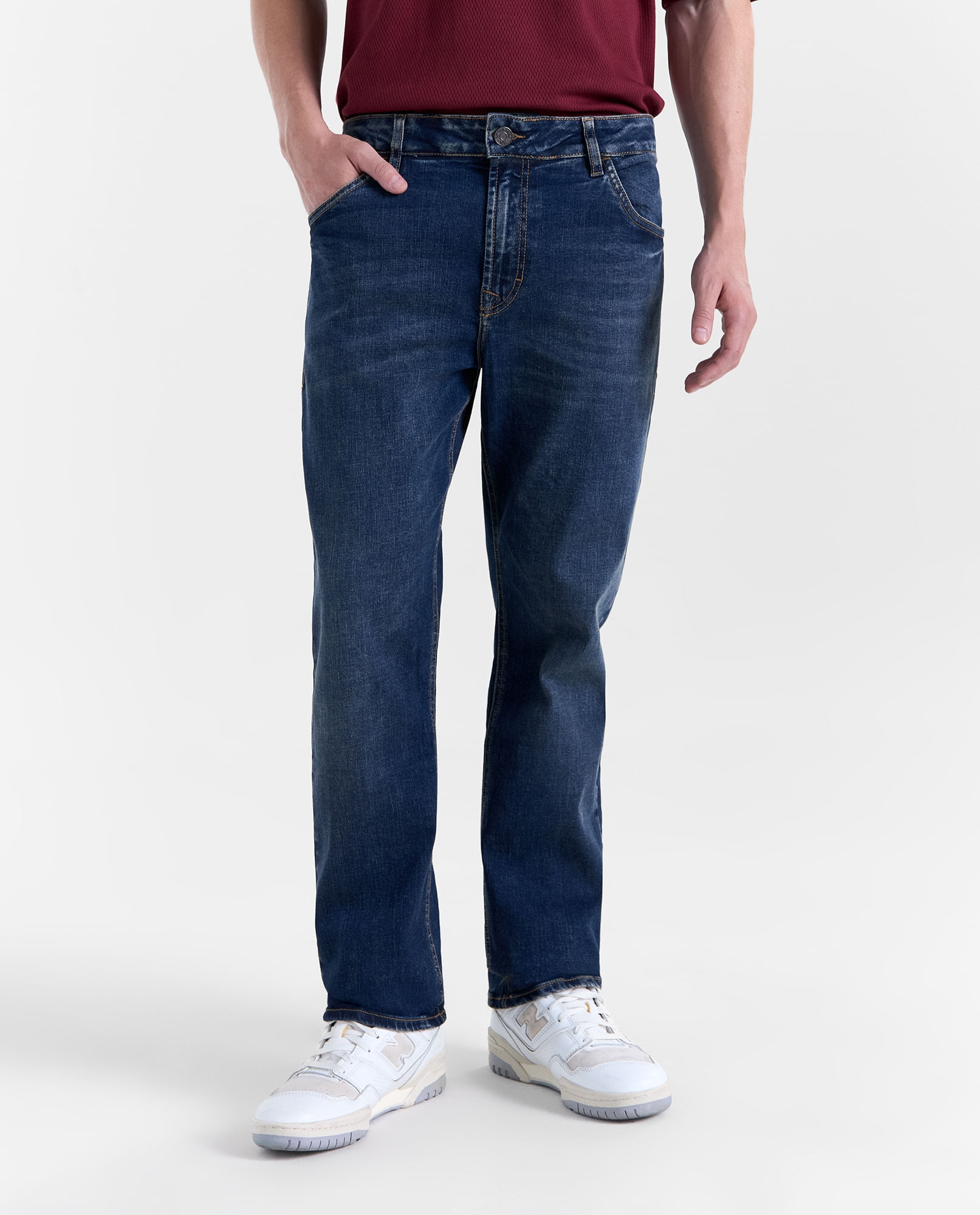 Jean Slim and Straight tiro estándar para hombre