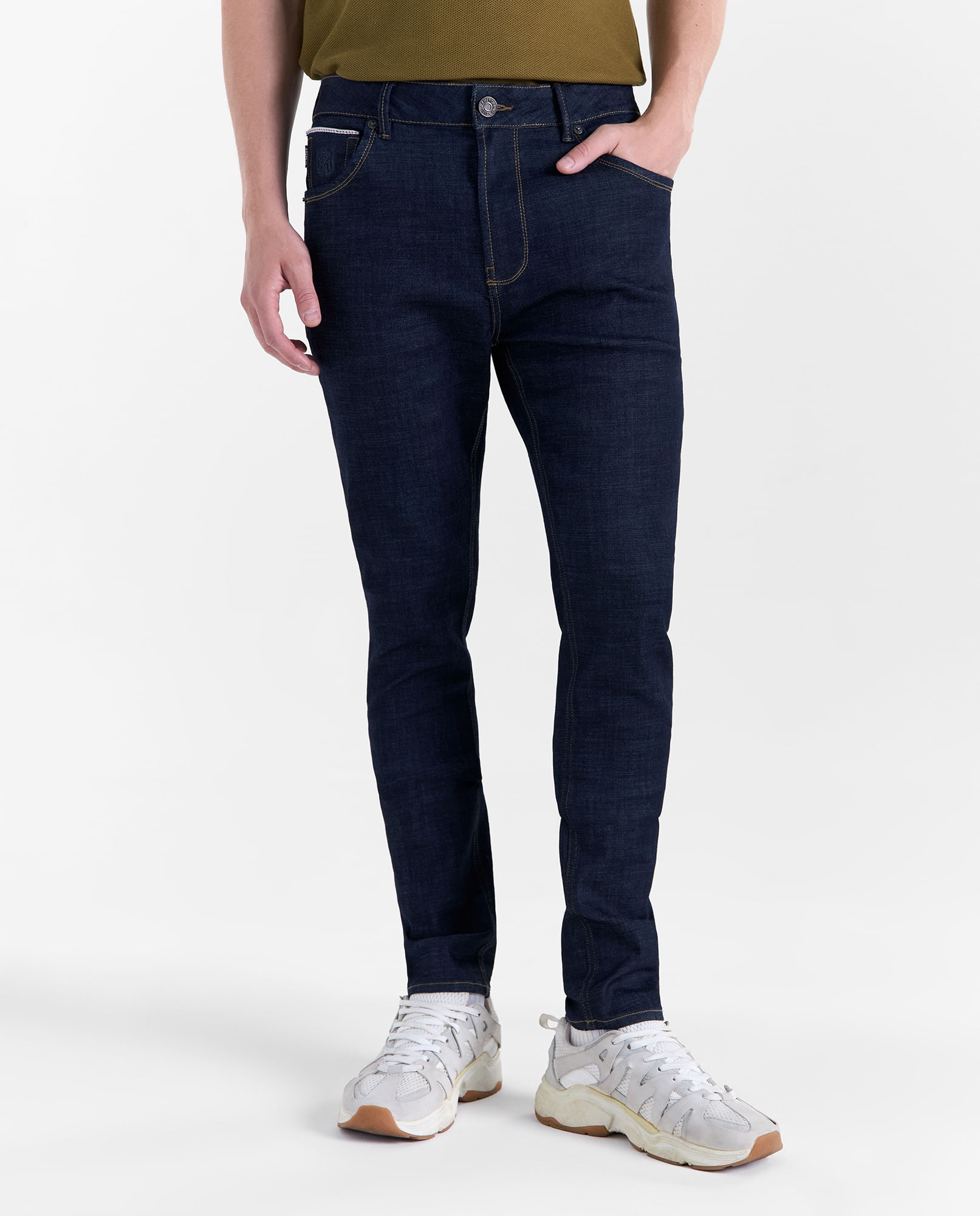 Jean Skinny elástico tiro estándar para hombre