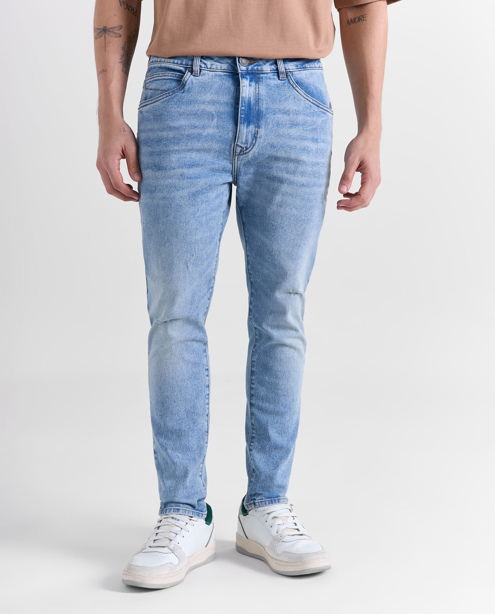 Jean Skinny Slim fit tiro medio para hombre