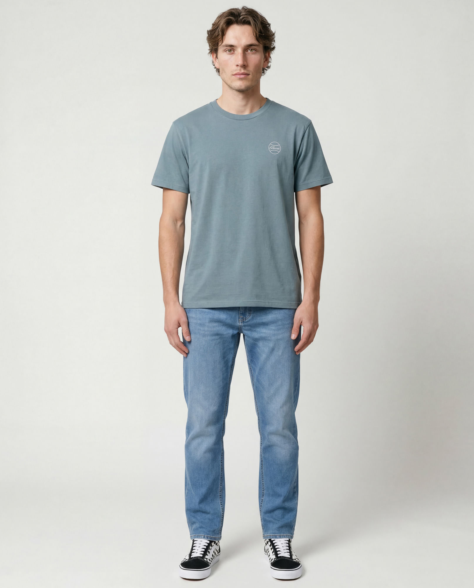 Jean recto medio para hombre