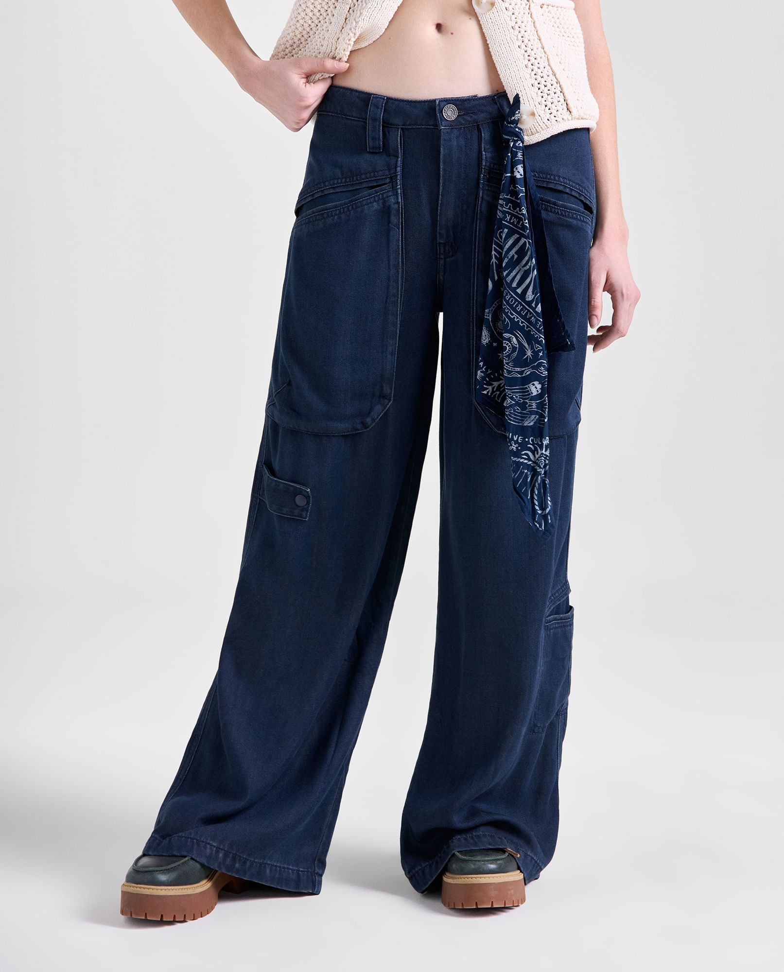 Jean Wide Leg Medio para mujer