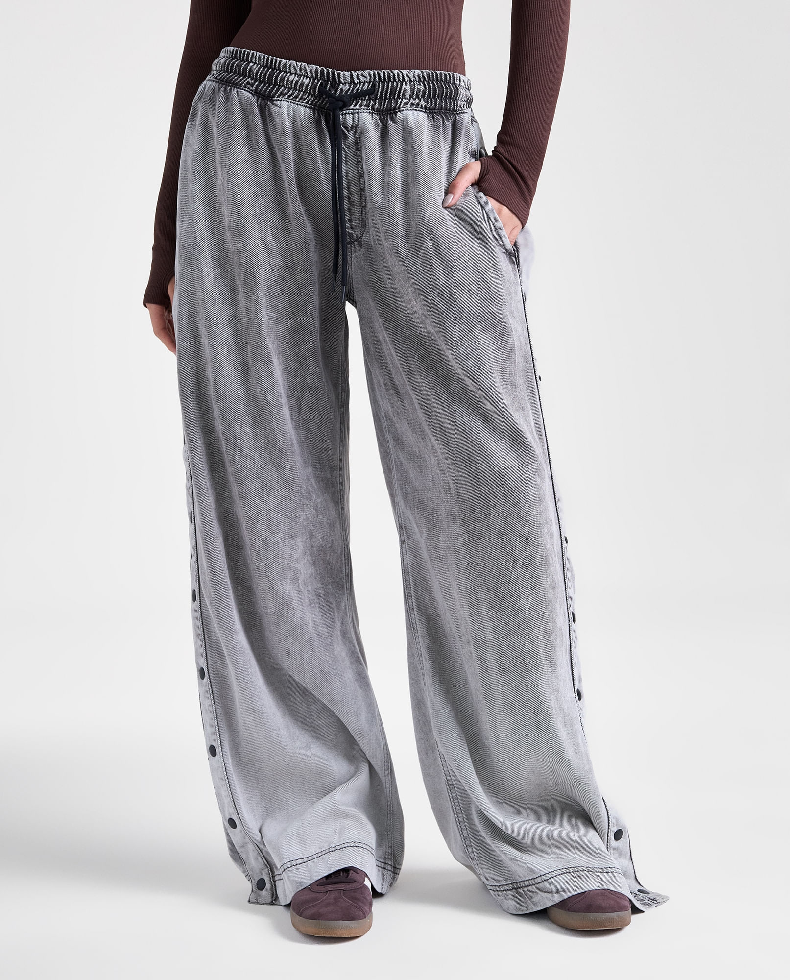 Jean Wide Leg Flare tiro medio para mujer