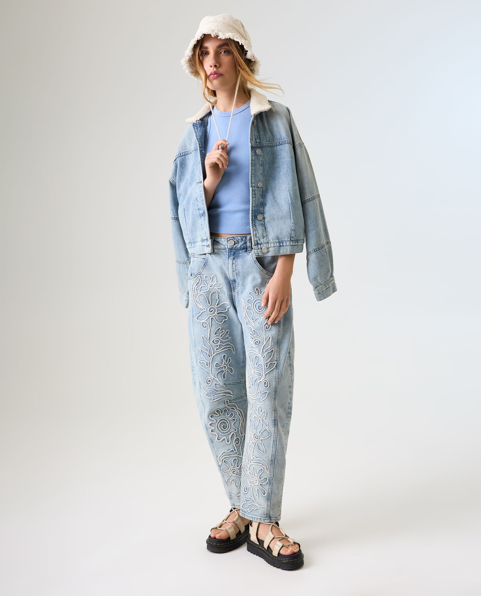 Camiseta Slim con efecto desgastado para mujer