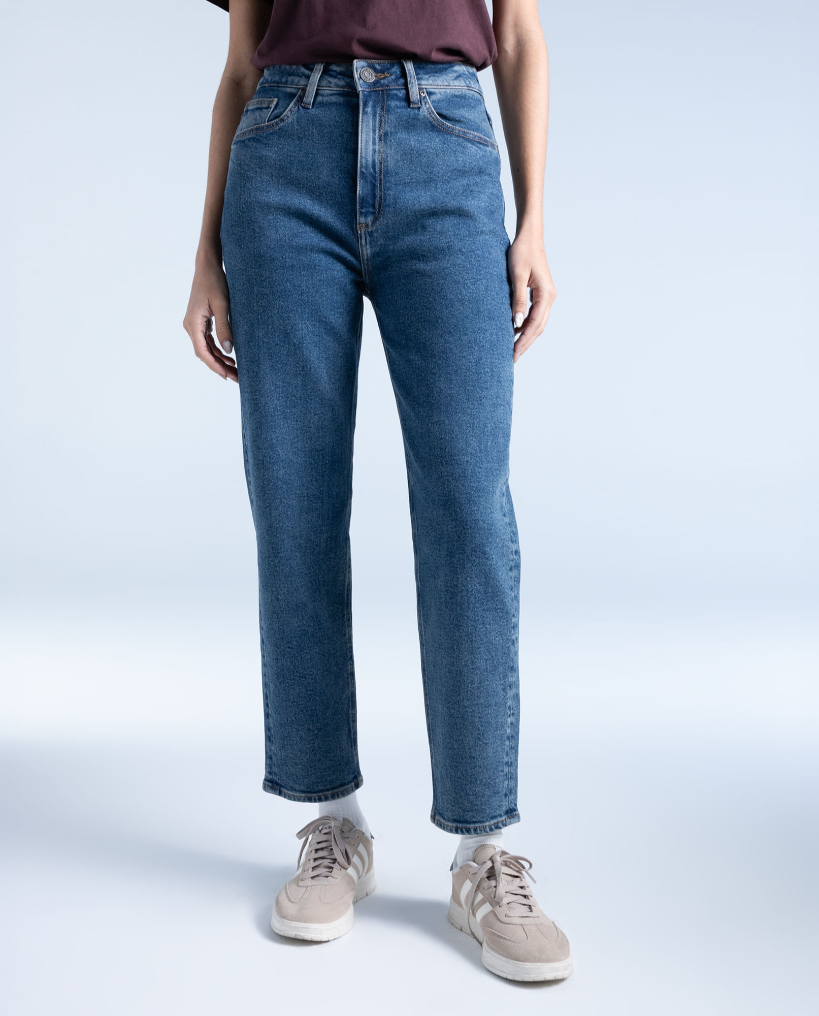 Jean momfit mujer