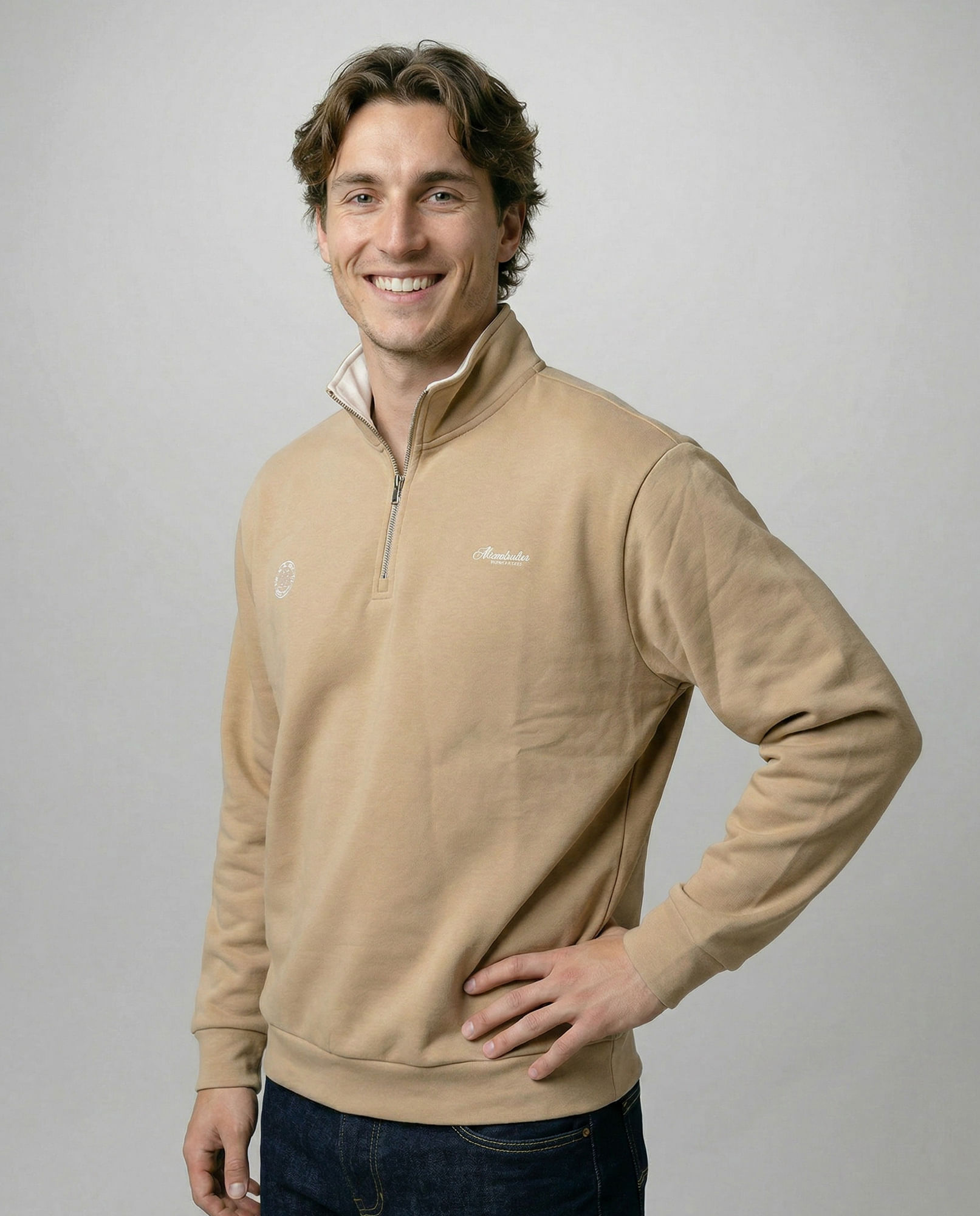 Buzo oversize cuello tortuga para hombre