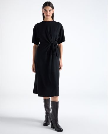 Vestido cuello redondo para mujer