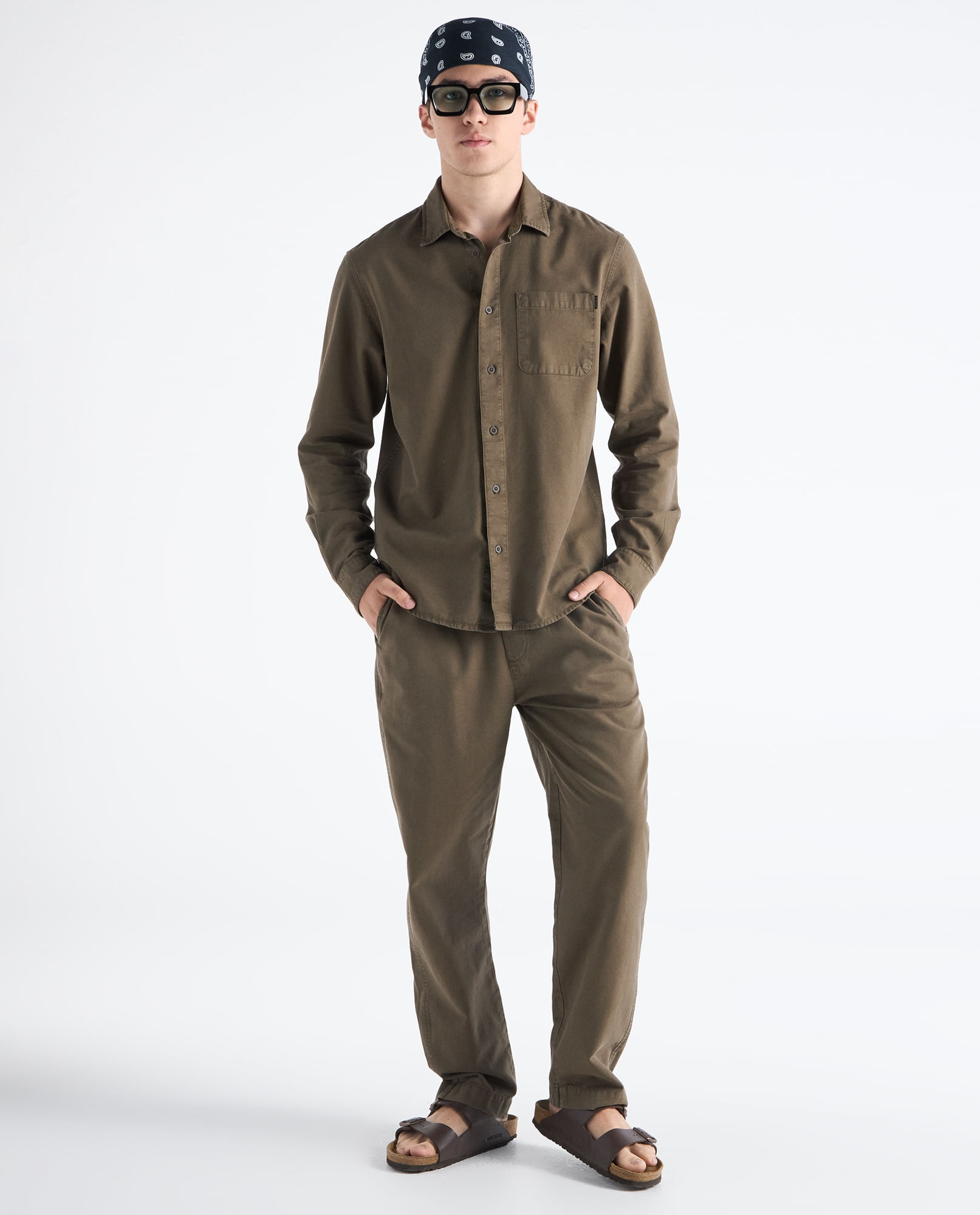 Jean regular algodón tiro medio para hombre